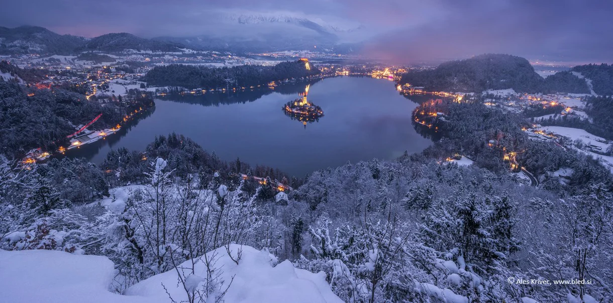 Zimski večer Bled