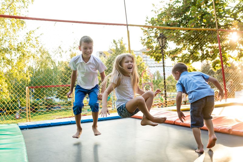 Visita al parco con i trampolini